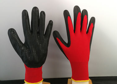 Slip Proof Nitrile Coated Gloves Breathable Featuring Heat Transfer Printing Way