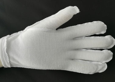 Night Care Cotton Cosmetic Gloves Bleached White Three Stripes Style