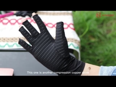 Guantes de trabajo de algodón tres puntos de sutura líneas en la espalda larga vida tiempo